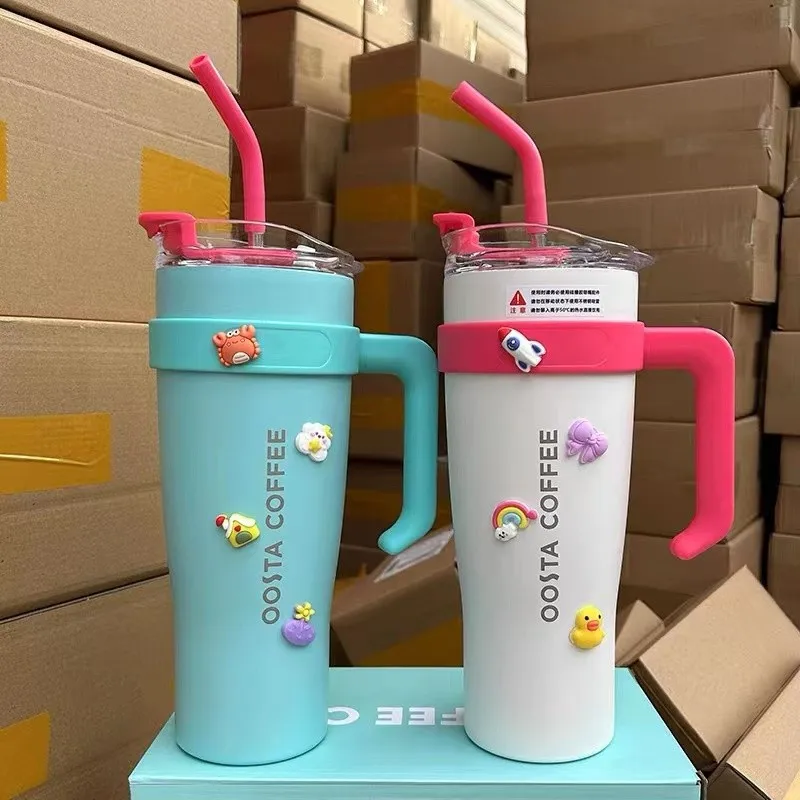 Large Capacity Home Car Use Insulated Handle Mug Cold Retention Straw Cup 1.2L for Couples 304 Car Cup
Large Capacity Home Car Use Insulated Handle Mug Cold Retention Straw Cup 1.2L for Couples 304 Car Cup