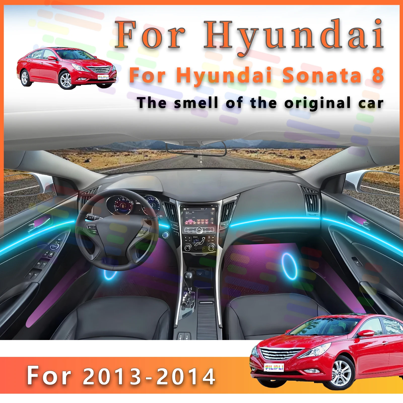 Для Hyundai Sonata 8-го поколения интерьер 64 цвета светодиодная акриловая лампа окружающего освещения полоса со стильным внешним видом Для Hyundai S
Для Hyundai Sonata 8-го поколения интерьер 64 цвета светодиодная акриловая лампа окружающего освещения полоса со стильным внешним видом Для Hyundai S