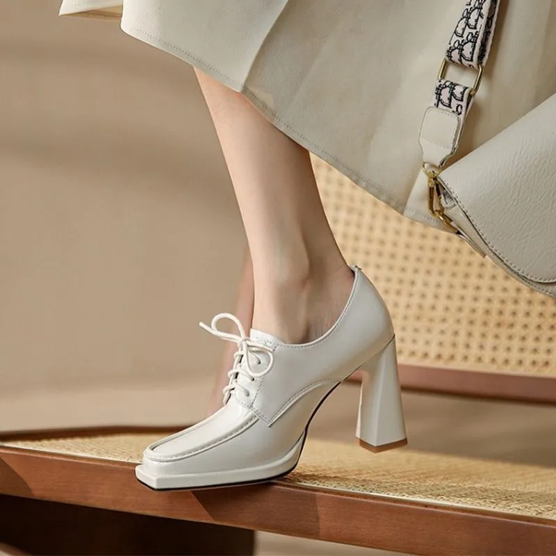Thick High Heels Shoes 2023 Autumn New Square Toe Pumps Party Dress Elegant Handmade Footwear
Thick High Heels Shoes 2023 Autumn New Square Toe Pumps Party Dress Elegant Handmade Footwear