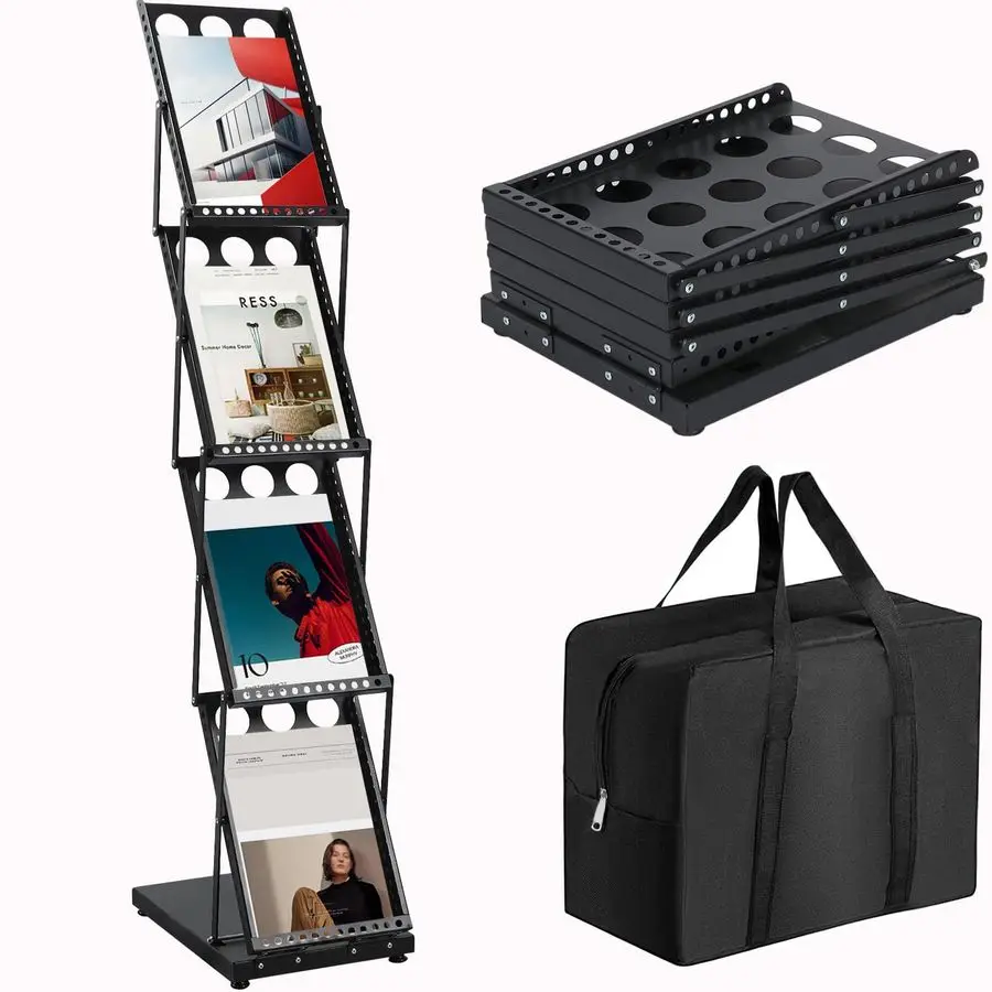 ZLDYPINK Brochure Display Stand Foldable Magazine Rack, Metal Brochure Holder Literature Rack with Carrying Bag, 4 Pockets Lite
ZLDYPINK Brochure Display Stand Foldable Magazine Rack, Metal Brochure Holder Literature Rack with Carrying Bag, 4 Pockets Lite