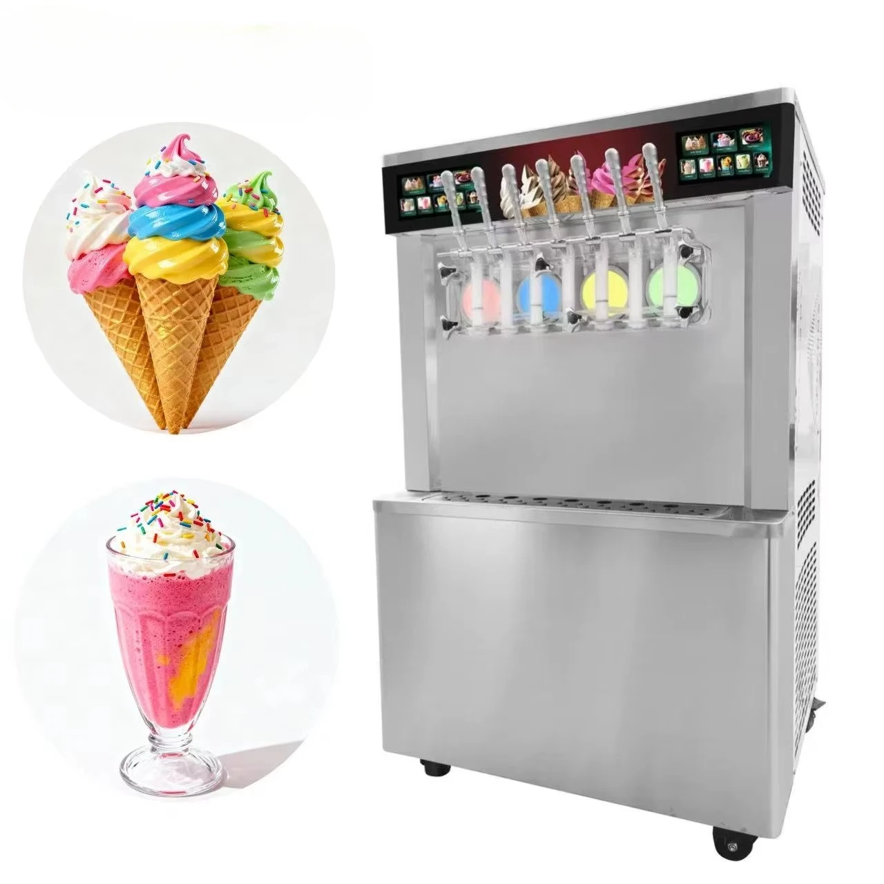 Ice Cream Making Machine 60-65l/h 7 Flavors Automatic Soft Serve Icecream Maker Price Commercial Ice Cream Machine
Ice Cream Making Machine 60-65l/h 7 Flavors Automatic Soft Serve Icecream Maker Price Commercial Ice Cream Machine