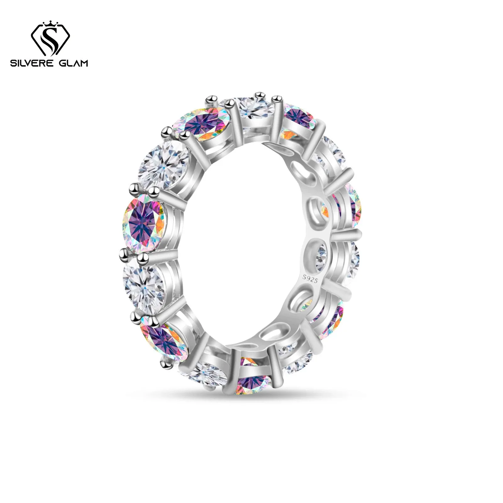 Hot Sale S925 Sterling Silver Ring 0.5*14CT D Color Moissanite Sparkling Fine Jewelry Ring For Women' Wedding Party Gifts
Hot Sale S925 Sterling Silver Ring 0.5*14CT D Color Moissanite Sparkling Fine Jewelry Ring For Women' Wedding Party Gifts