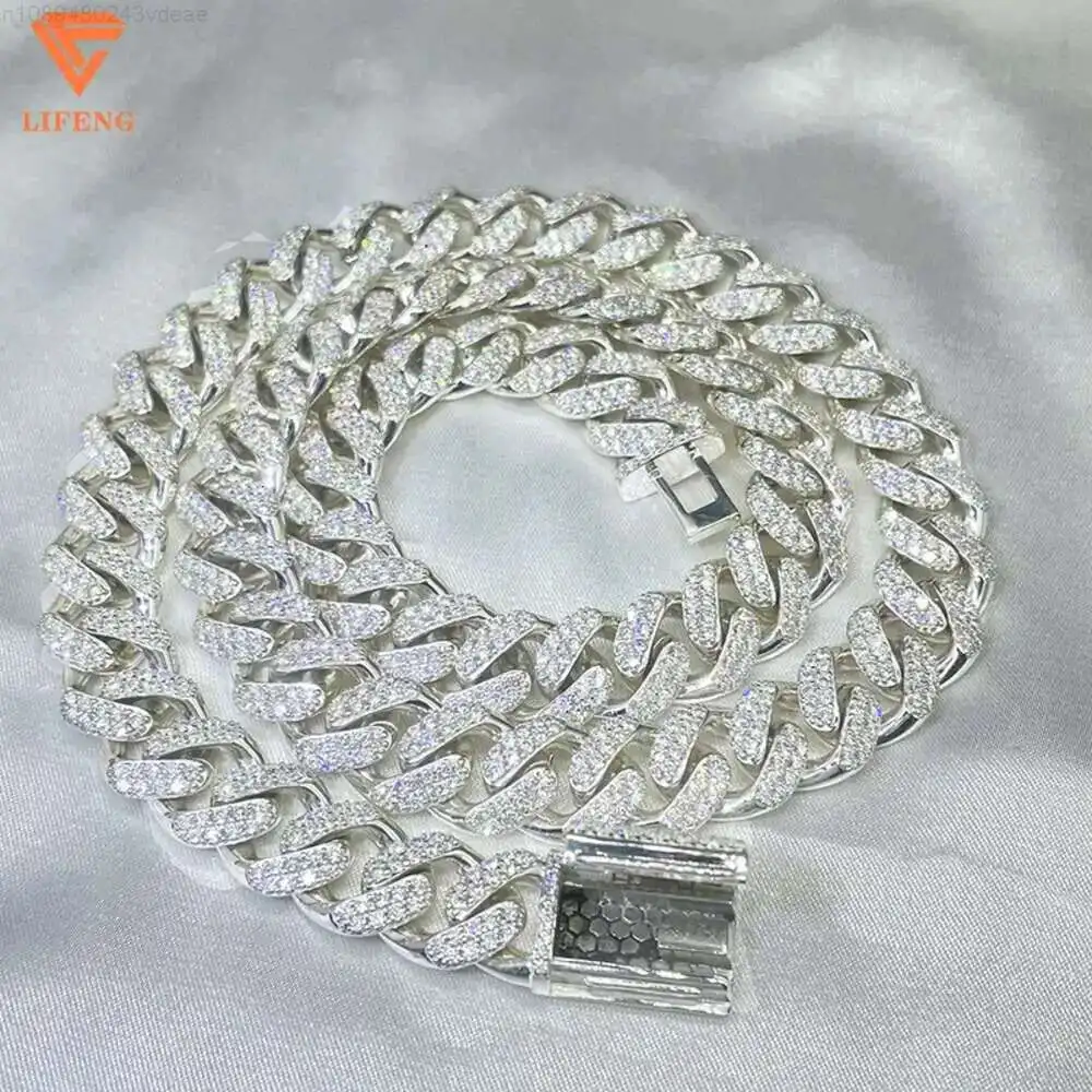 Ювелирные изделия Lifeng в стиле хип-хоп 10 мм Iced Out Vvs Муассанит Кубинская цепочка из серебра 925 пробы Ювелирное ожерелье для мужчин
Ювелирные изделия Lifeng в стиле хип-хоп 10 мм Iced Out Vvs Муассанит Кубинская цепочка из серебра 925 пробы Ювелирное ожерелье для мужчин