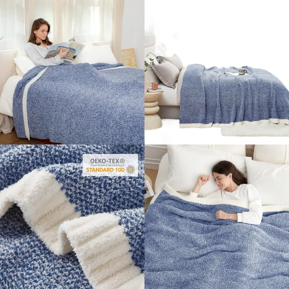 Двустороннее ультрамягкое одеяло Twin XL Blue, 66x90 для кровати и дивана, Heather Blue
Двустороннее ультрамягкое одеяло Twin XL Blue, 66x90 для кровати и дивана, Heather Blue