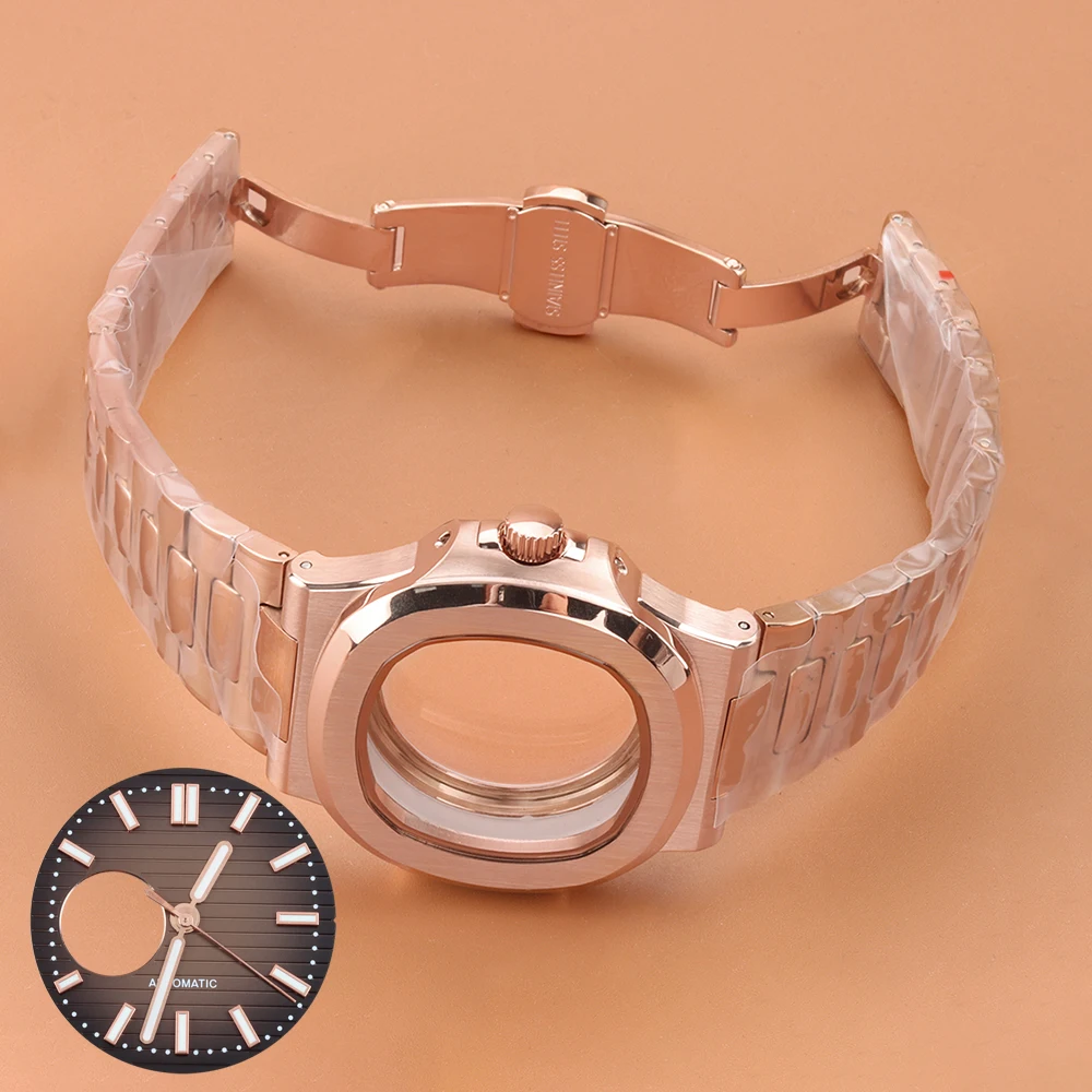 40mm Rose Gold Stainless Steel For Nautilus Watch Case NH38 Movements 29.8mm Dial Hands Men Watch Repair Replacement NH35 Case
40mm Rose Gold Stainless Steel For Nautilus Watch Case NH38 Movements 29.8mm Dial Hands Men Watch Repair Replacement NH35 Case