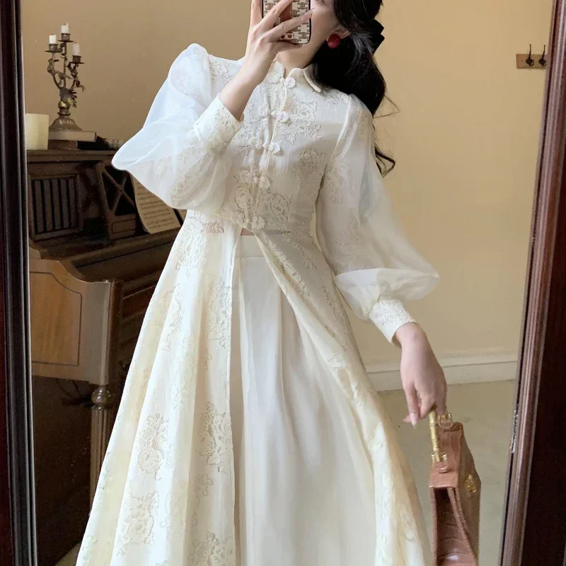 French Cheongsam Modified Version of Young Girls' Super Fairy Dress Luxury Designer Elegant Light Mature Two-piece Dress
French Cheongsam Modified Version of Young Girls' Super Fairy Dress Luxury Designer Elegant Light Mature Two-piece Dress