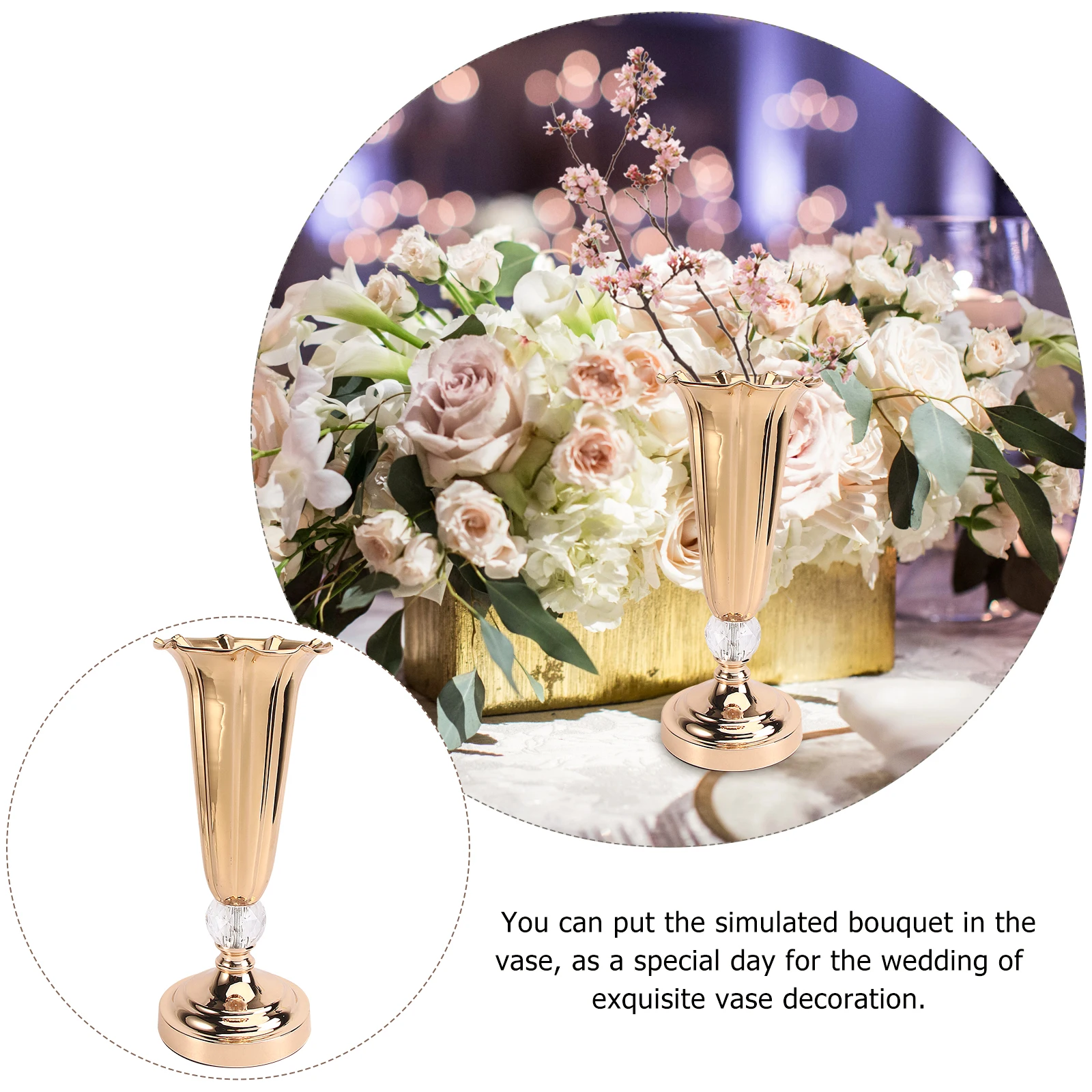 Sturdy Metal Vase Creative Anniversary Ceremony Centerpieces Wedding Decorative Iron Break-resistant Thickened Bottom Smooth
Sturdy Metal Vase Creative Anniversary Ceremony Centerpieces Wedding Decorative Iron Break-resistant Thickened Bottom Smooth