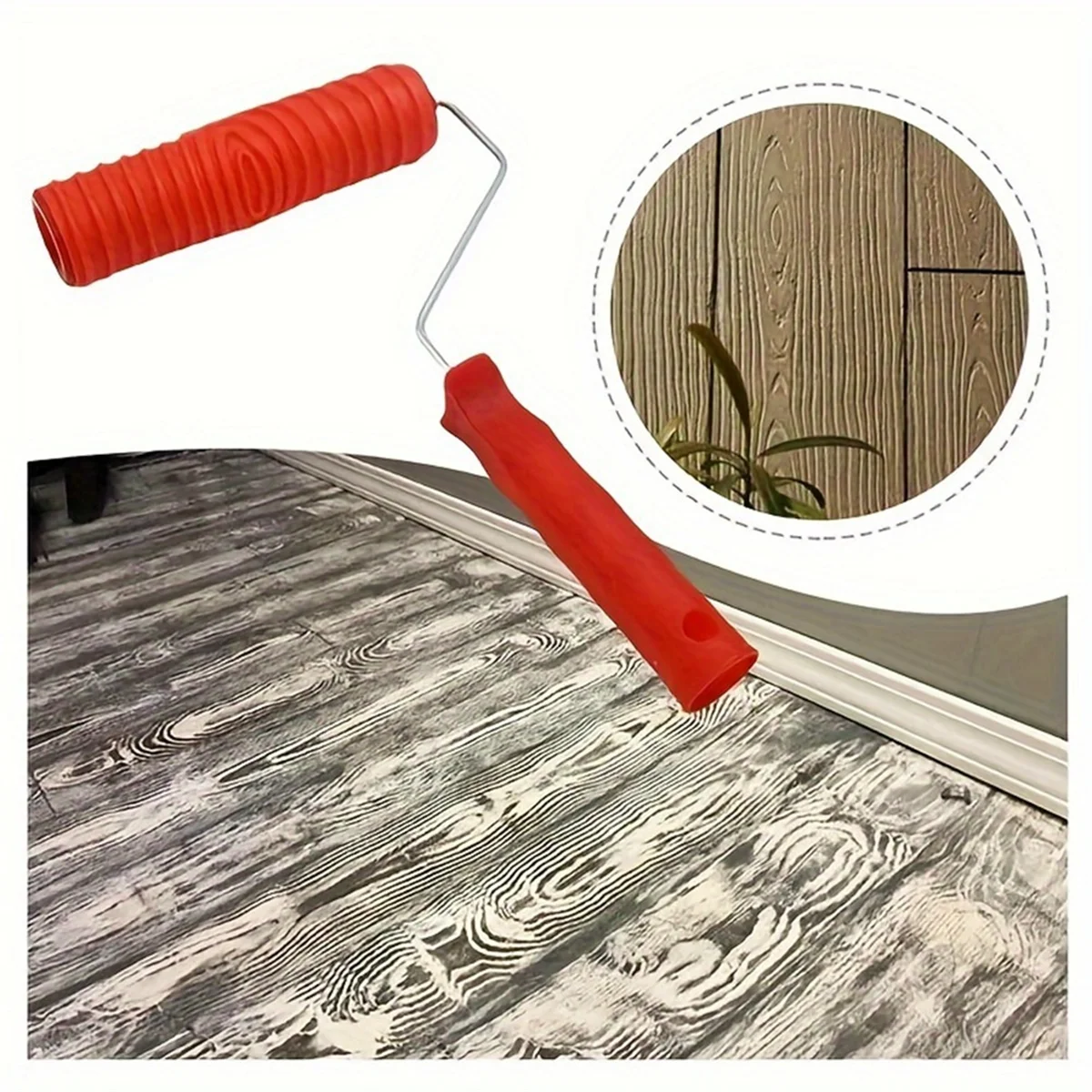 Rubber Imitation Wood Grain Pattern Paint Roller DIY Paint Texture Pigment Printing Wall Painting Roller with HandleJAS
Rubber Imitation Wood Grain Pattern Paint Roller DIY Paint Texture Pigment Printing Wall Painting Roller with HandleJAS