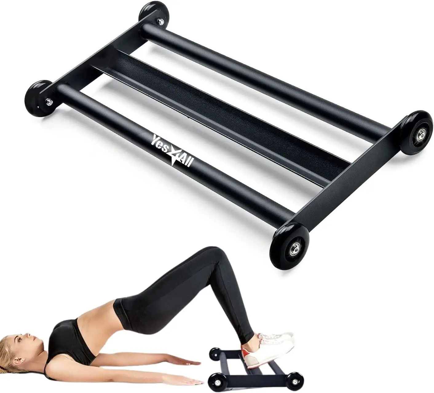 Glute Ham Glider with Urethane Wheels for Home Gym Fitness, Booty Building and Ab Workouts
Glute Ham Glider with Urethane Wheels for Home Gym Fitness, Booty Building and Ab Workouts