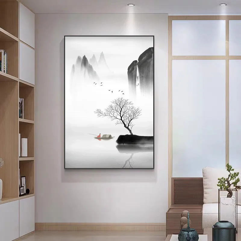 New Chinese landscape decoration living room entrance corridor aisle canvas painting
New Chinese landscape decoration living room entrance corridor aisle canvas painting