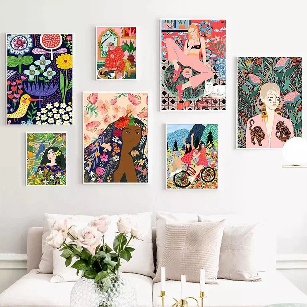 Abstract Fashion Moroccan Girl Flowers Wall Art Canvas Painting Nordic Posters and Print Wall Picture For Living Room Home Decor
Abstract Fashion Moroccan Girl Flowers Wall Art Canvas Painting Nordic Posters and Print Wall Picture For Living Room Home Decor