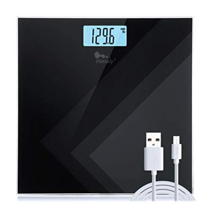 Digital Body Weight Scale, USB Rechargeable Bathroom Scale with Step-On Technology, Back Light Display, Digital Weight Scale, 4
Digital Body Weight Scale, USB Rechargeable Bathroom Scale with Step-On Technology, Back Light Display, Digital Weight Scale, 4