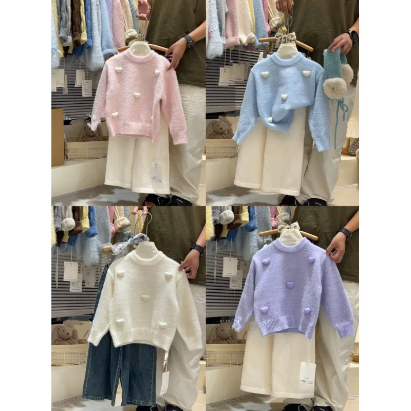 Girls' Sweater2025Autumn New Children's 3D Heart Crystal Mesh Girl's Stylish Pullover Top
Girls' Sweater2025Autumn New Children's 3D Heart Crystal Mesh Girl's Stylish Pullover Top