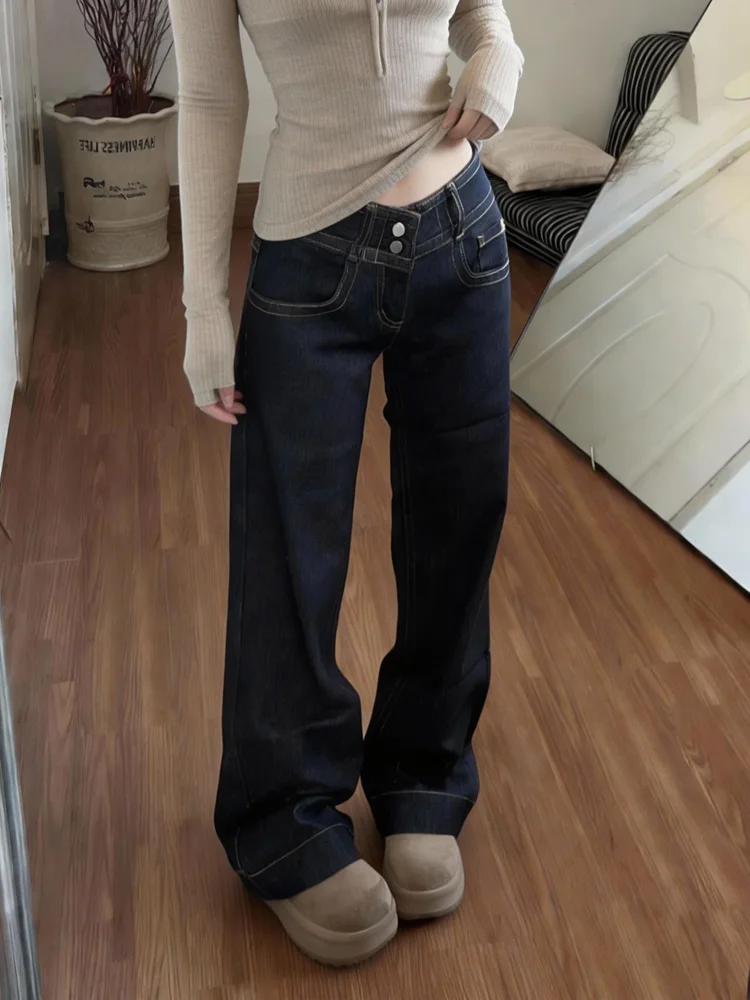 American Style Retro Loose Wide Leg Jeans Women's Low Waist Slimming Non-Matching Spring Micro Flared Pants
American Style Retro Loose Wide Leg Jeans Women's Low Waist Slimming Non-Matching Spring Micro Flared Pants