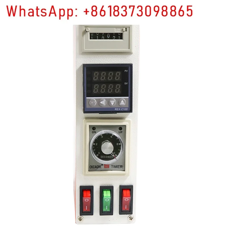 Temperature control electric box Pneumatic punch Power cord Mechanical microcomputer control box Button counter Delay Foot valve
Temperature control electric box Pneumatic punch Power cord Mechanical microcomputer control box Button counter Delay Foot valve