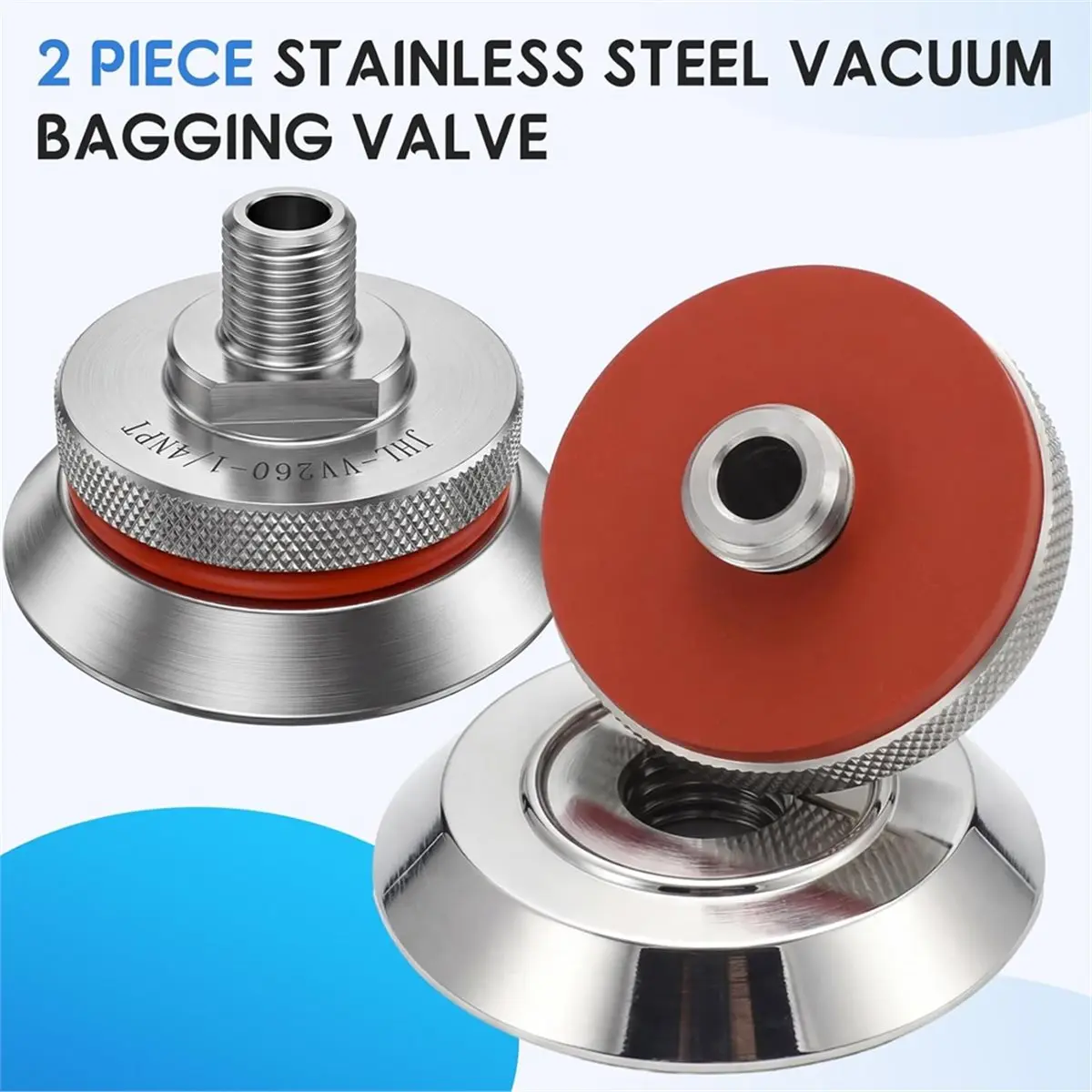REST Vacuum Bagging Valve with Quick Disconnect Fitting for Vacuum Bagging Composites, High Temperature Disconnect Fitting
REST Vacuum Bagging Valve with Quick Disconnect Fitting for Vacuum Bagging Composites, High Temperature Disconnect Fitting