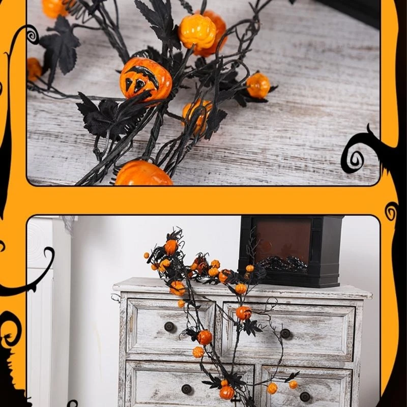 Artificial Vine Hanging Maple Vine with Artificial Pumpkins Halloween Party Decoration for Door Wall, 5.9Feet 15UB
Artificial Vine Hanging Maple Vine with Artificial Pumpkins Halloween Party Decoration for Door Wall, 5.9Feet 15UB
