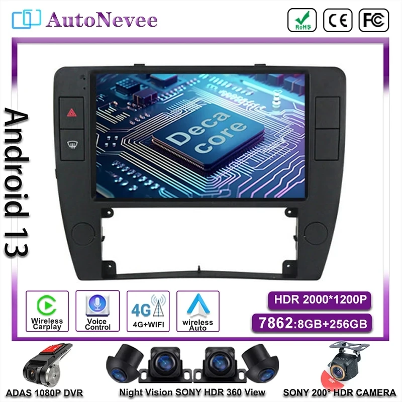 Android 14 Автомобиль для Volkswagen VW Passat B5 2000-2005 GPS-навигация Стерео головное устройство Мультимедийный плеер QLED Экран Видеорегистратор
Android 14 Автомобиль для Volkswagen VW Passat B5 2000-2005 GPS-навигация Стерео головное устройство Мультимедийный плеер QLED Экран Видеорегистратор