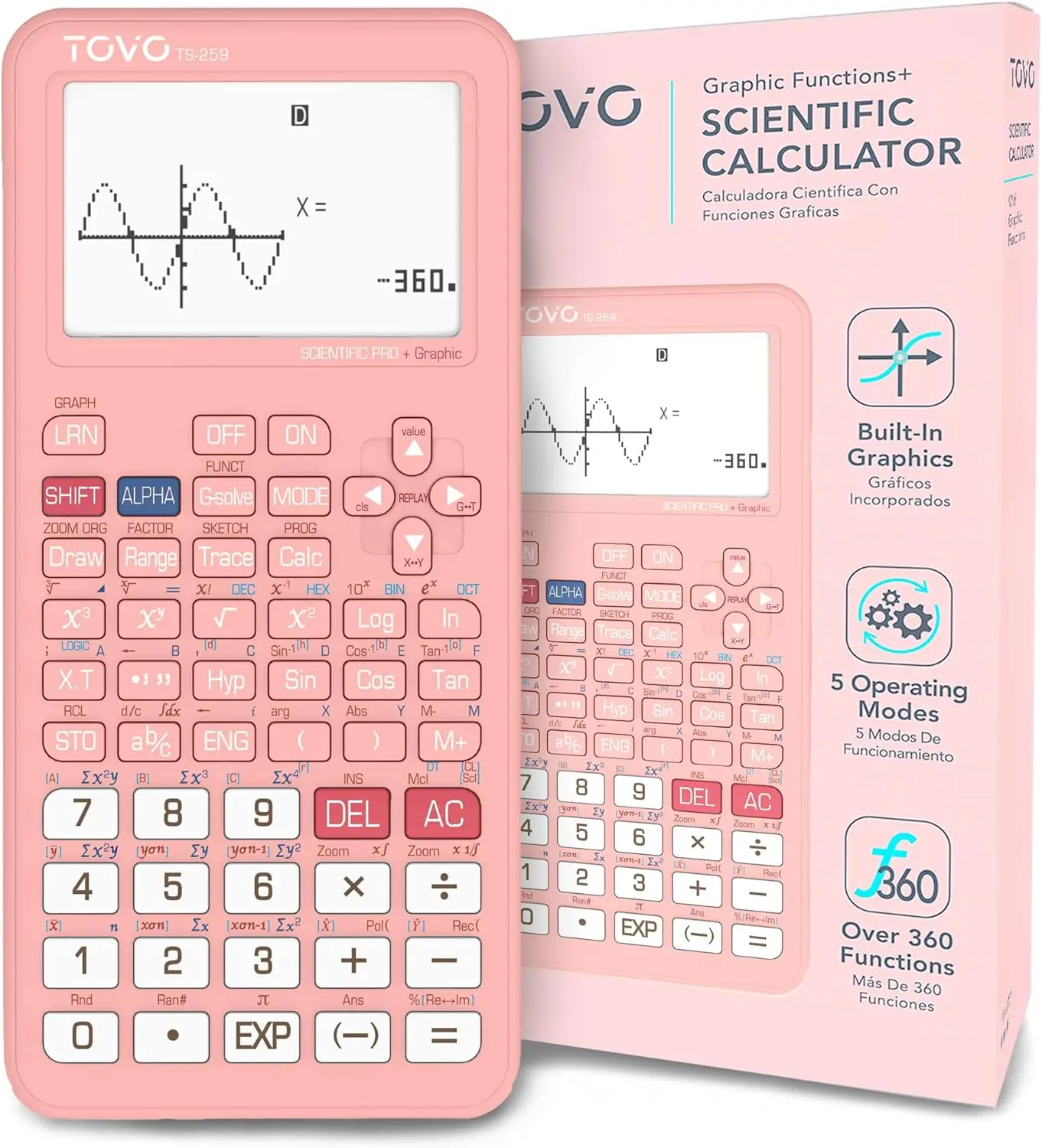 2026 Upgraded Scientific Calculator with Graphic Functions, 3" Screen, 360+ Modes for Students, High School & College
2026 Upgraded Scientific Calculator with Graphic Functions, 3" Screen, 360+ Modes for Students, High School & College