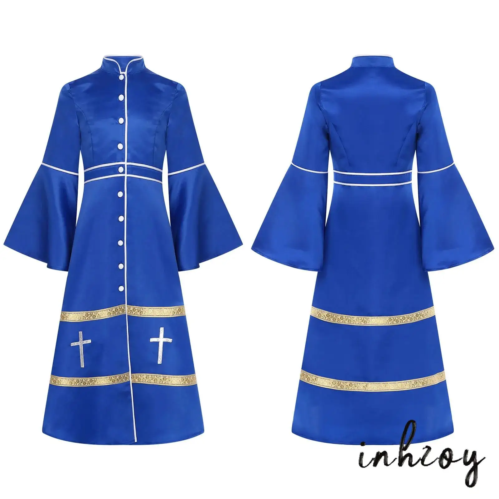Halloween Party Priest Cosplay Costume Unisex Girls Boys Pastor Roleplay Robe Church Cross Vintage Cassock Pulpit Vestments
Halloween Party Priest Cosplay Costume Unisex Girls Boys Pastor Roleplay Robe Church Cross Vintage Cassock Pulpit Vestments
