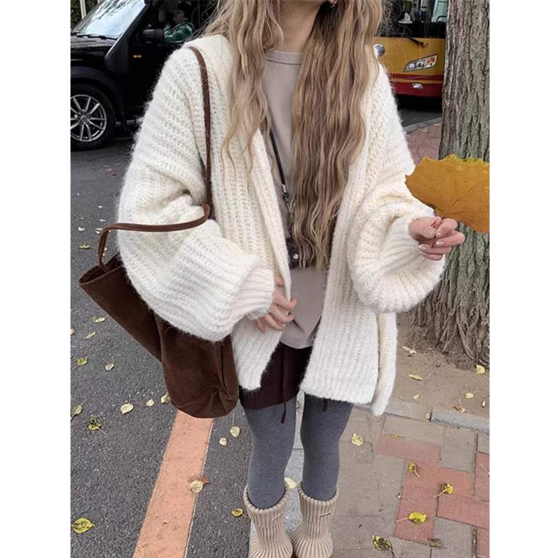 Retro Loose Lazy Sle Hooded Mid-Length Lantern Sve Knitted Open Cardigan Women's Meat Conceal Slimming Versatile Sweater...
Retro Loose Lazy Sle Hooded Mid-Length Lantern Sve Knitted Open Cardigan Women's Meat Conceal Slimming Versatile Sweater...