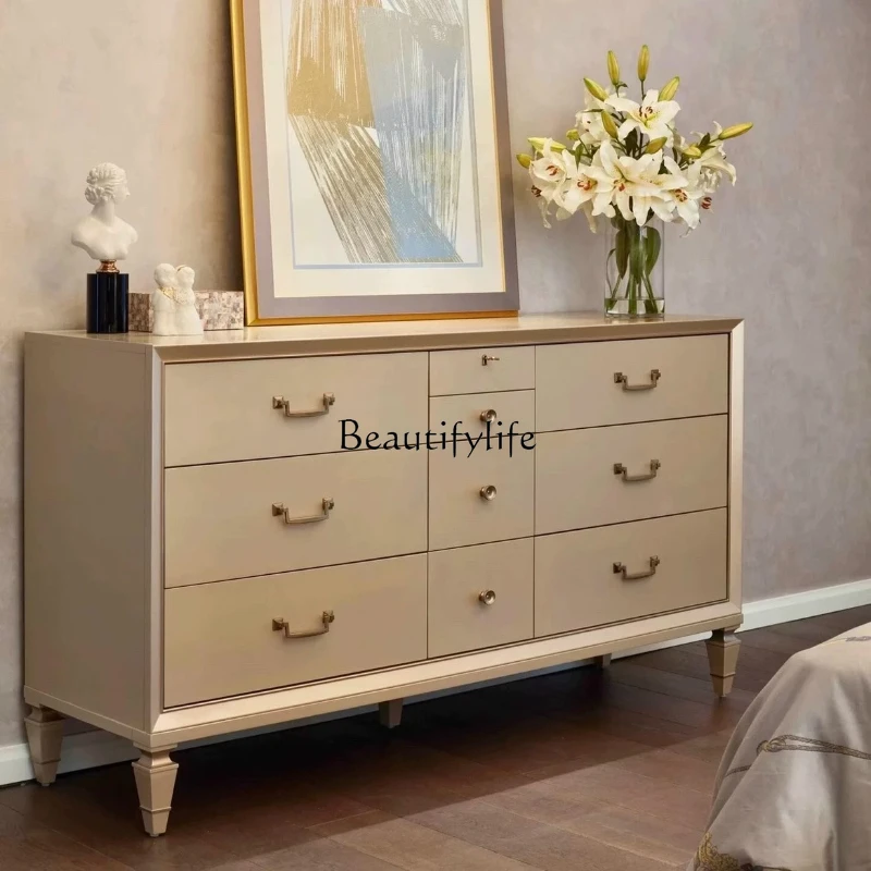American light luxury solid wood seven-chest cabinet simple French bedroom storage decorative cabinet
American light luxury solid wood seven-chest cabinet simple French bedroom storage decorative cabinet