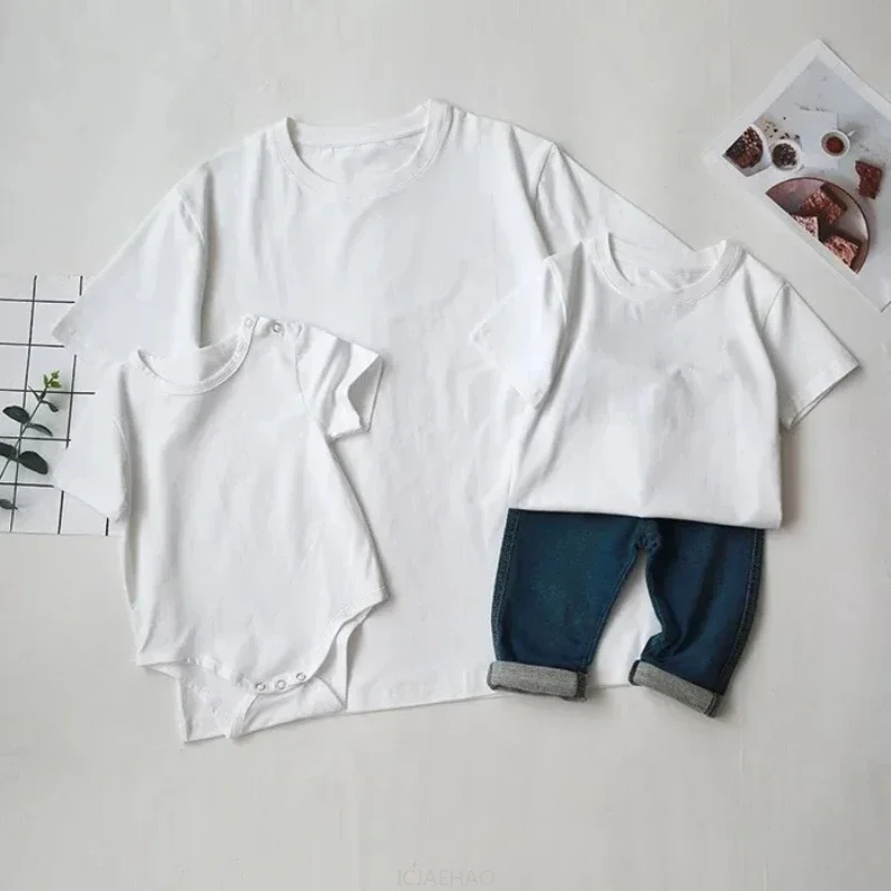 Parent-child Cotton Short Sleeve Tops Tees Mom Dad and Daughter Son Matching Baby Summer Clothes Family T-shirts Father Mother
Parent-child Cotton Short Sleeve Tops Tees Mom Dad and Daughter Son Matching Baby Summer Clothes Family T-shirts Father Mother