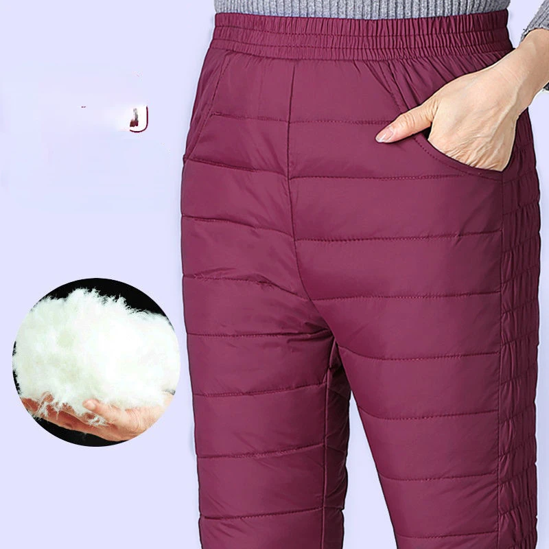 Women Winter Warm Down Cotton Pants Female Padded Quilted Trousers Ladies Loose Pant Elastic Waist Casual G364
Women Winter Warm Down Cotton Pants Female Padded Quilted Trousers Ladies Loose Pant Elastic Waist Casual G364