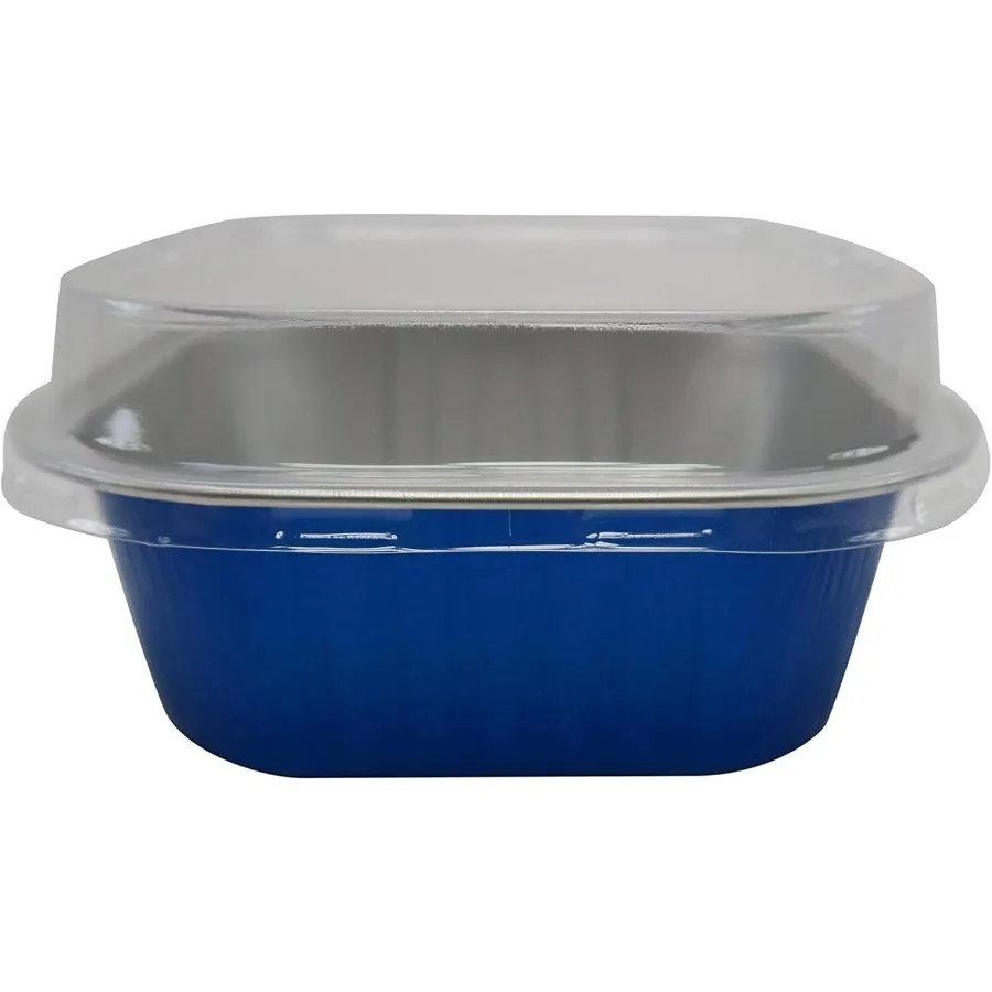 Disposable Foil Cake and Dessert Cup Set with Lid - 4.5 x 4.5" Square Cake Baking Pan for Hotels, Restaurants - Heavy Duty Alumi
Disposable Foil Cake and Dessert Cup Set with Lid - 4.5 x 4.5" Square Cake Baking Pan for Hotels, Restaurants - Heavy Duty Alumi