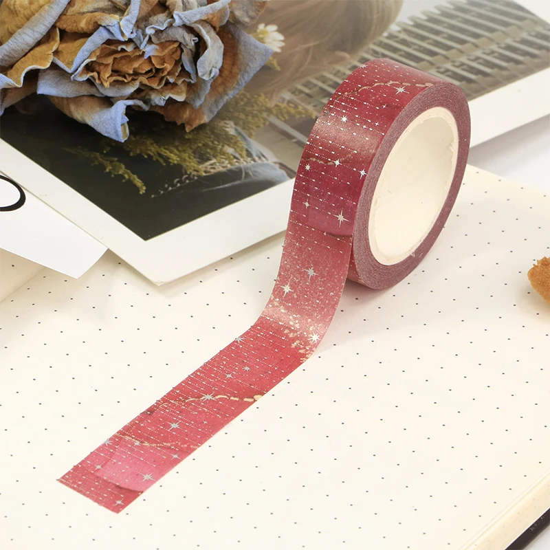 NEW 1X 10M Deco Right Red Galaxy Cloud Silver Stars Washi Tape for Scrapbooking Planner Masking Tape Kawaii Papeleria
NEW 1X 10M Deco Right Red Galaxy Cloud Silver Stars Washi Tape for Scrapbooking Planner Masking Tape Kawaii Papeleria