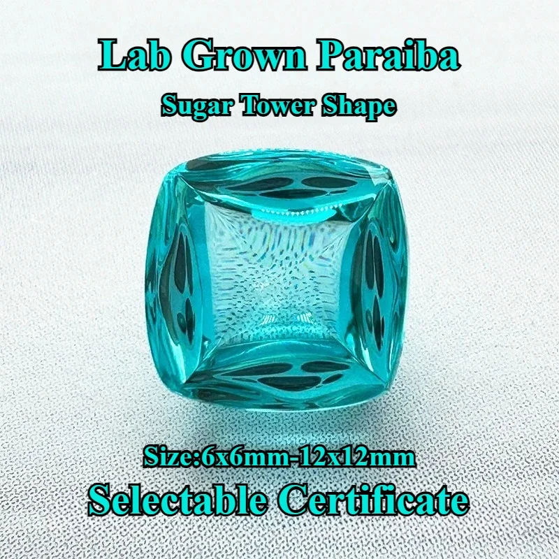 Lab Grown Paraiba Sugar Tower Extremely Shiny Quality DIY Charms Ring Necklace Earrings Main Materials Selectable Certificate
Lab Grown Paraiba Sugar Tower Extremely Shiny Quality DIY Charms Ring Necklace Earrings Main Materials Selectable Certificate