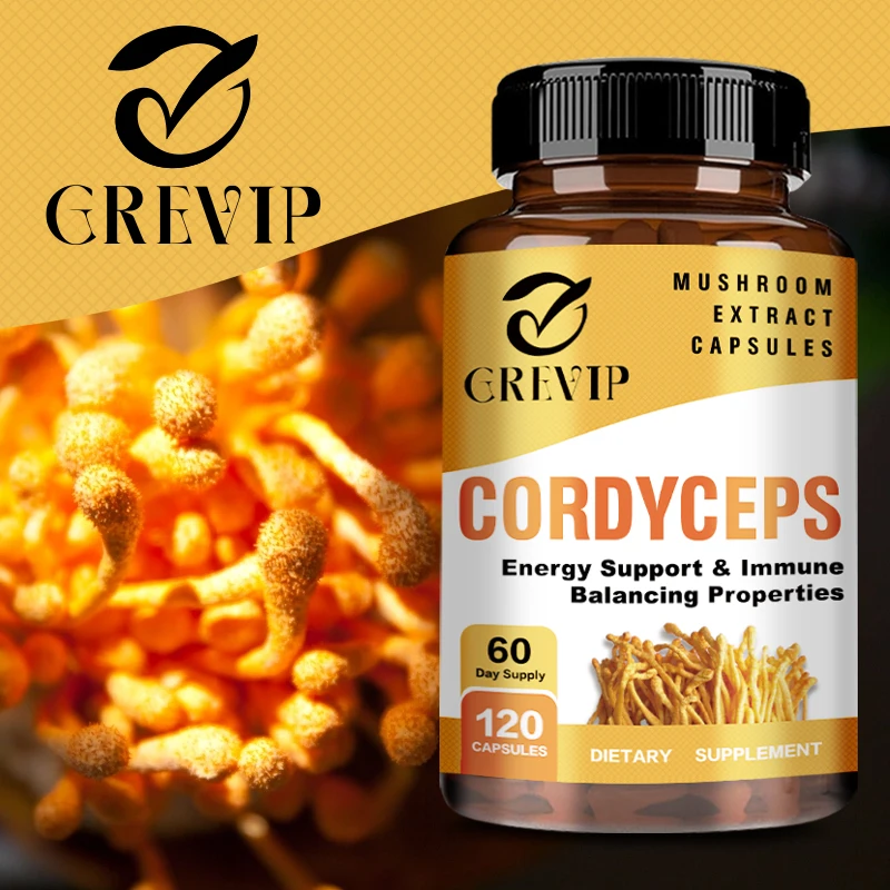 Cordyceps Mushroom Capsules - Support Immune & Brain Function Health, and Improve Energy, Respiratory System, NON-GMO
Cordyceps Mushroom Capsules - Support Immune & Brain Function Health, and Improve Energy, Respiratory System, NON-GMO
