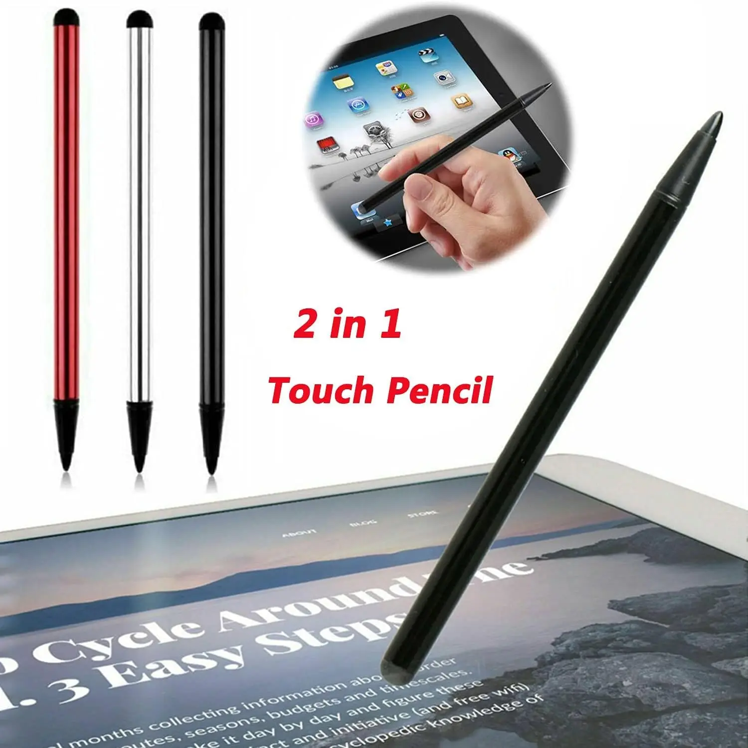 Universal Stylus Pencil For Iphone Ipad Samsung Xiaomi Pad Tablet Laptop Touch Screen Pens Portable 3 In 1 Touchscreen Pens 
Universal Stylus Pencil For Iphone Ipad Samsung Xiaomi Pad Tablet Laptop Touch Screen Pens Portable 3 In 1 Touchscreen Pens