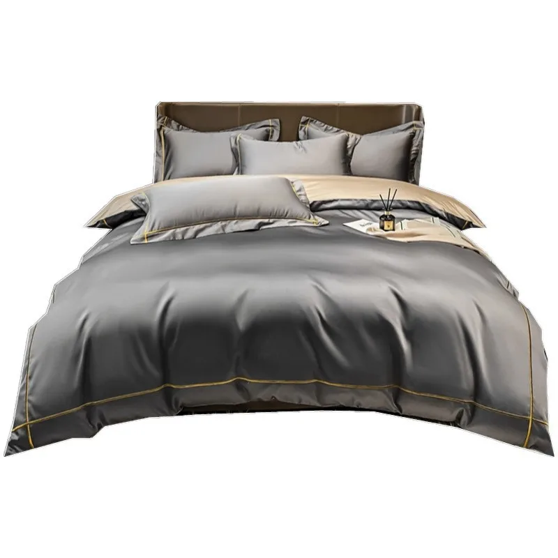 60 Pieces of Four Piece Pure Cotton Long Staple Cotton Quilt Cover for Bedding in Nantong
60 Pieces of Four Piece Pure Cotton Long Staple Cotton Quilt Cover for Bedding in Nantong