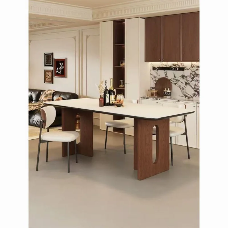Rock slab household small apartment rectangular western dining table
Rock slab household small apartment rectangular western dining table