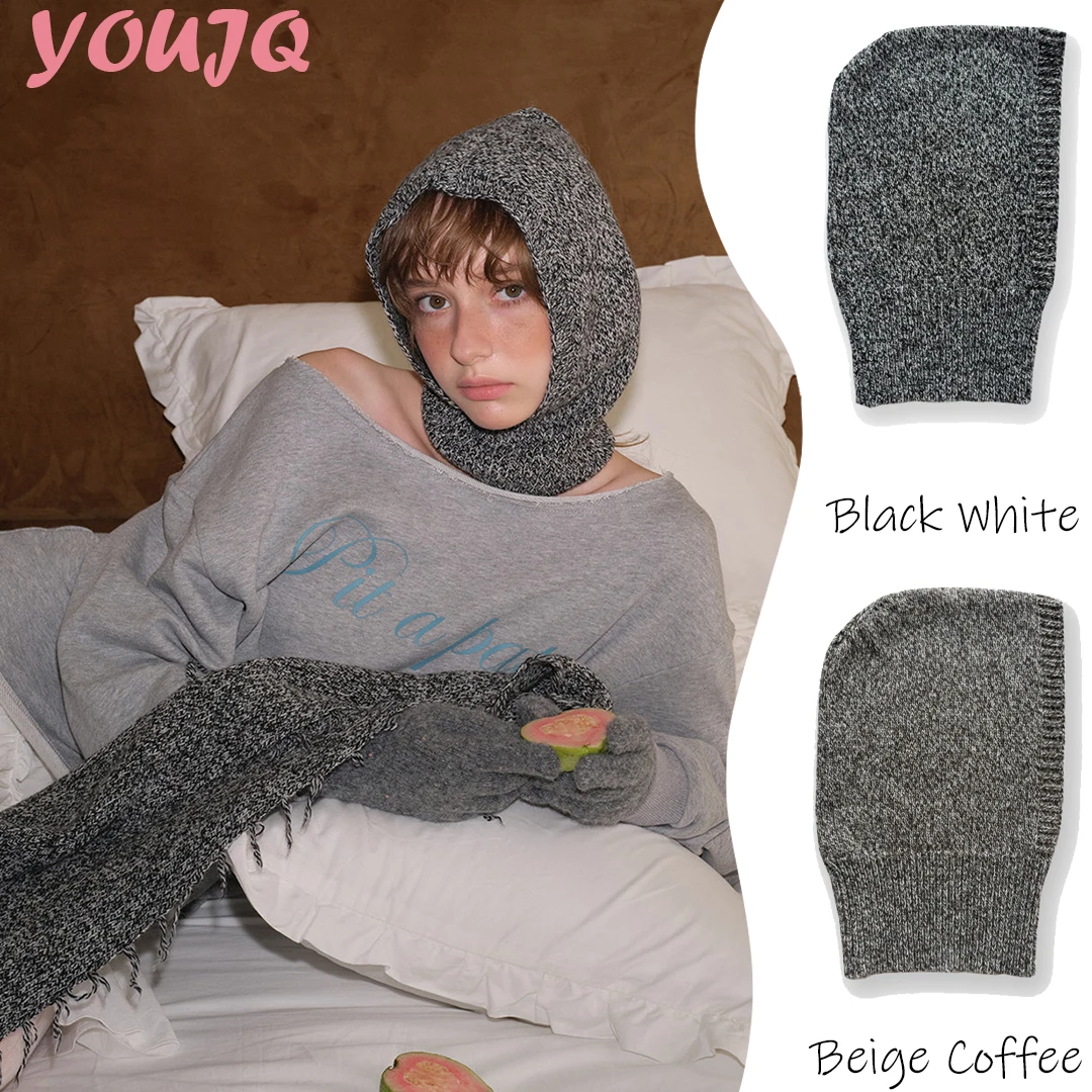 Y2K зимние шерстяные шапки смешанных цветов для женщин, вязаные шапки с капюшоном, уличные теплые цельные шапки с воротником-шапочкой
Y2K зимние шерстяные шапки смешанных цветов для женщин, вязаные шапки с капюшоном, уличные теплые цельные шапки с воротником-шапочкой