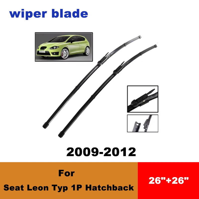 For Seat Leon Typ 1P Hatchback 2009-2012 car front wiper blades silent wiper blades soft rubber windshield wipers accessories
For Seat Leon Typ 1P Hatchback 2009-2012 car front wiper blades silent wiper blades soft rubber windshield wipers accessories