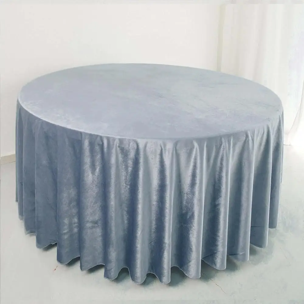 Efavormart 120"" Whole Round Tablecloth Dusty Blue Premium Velvet Round Tablecloth For Wedding Party Events
Efavormart 120"" Whole Round Tablecloth Dusty Blue Premium Velvet Round Tablecloth For Wedding Party Events