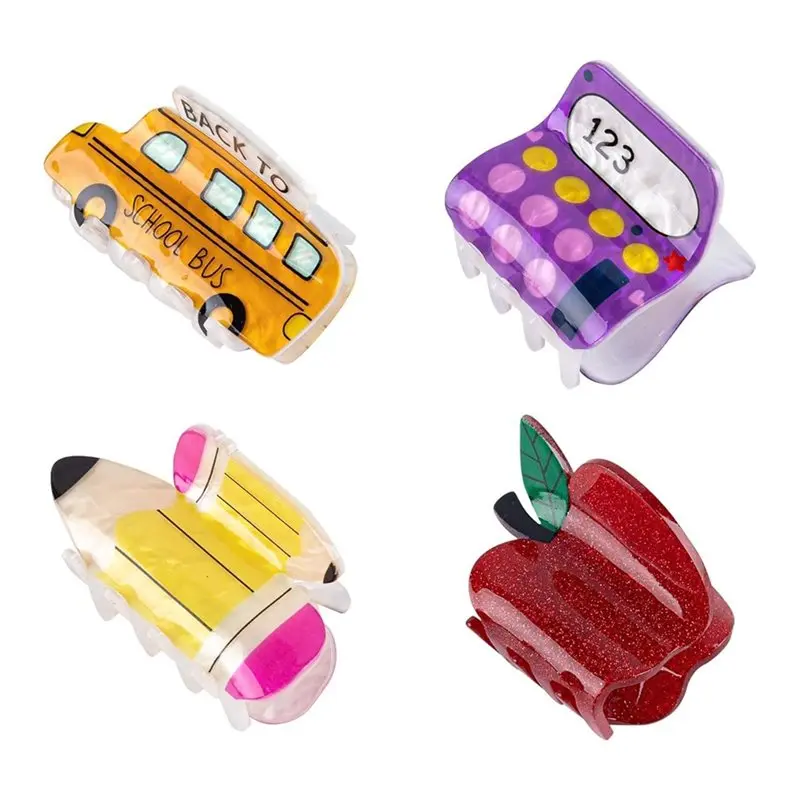 A95D-4Pcs Teacher Hair Claw Clips Pencil School Bus Shapes Accessories For Teacher Student Outfits Cute Teacher Gifts
A95D-4Pcs Teacher Hair Claw Clips Pencil School Bus Shapes Accessories For Teacher Student Outfits Cute Teacher Gifts
