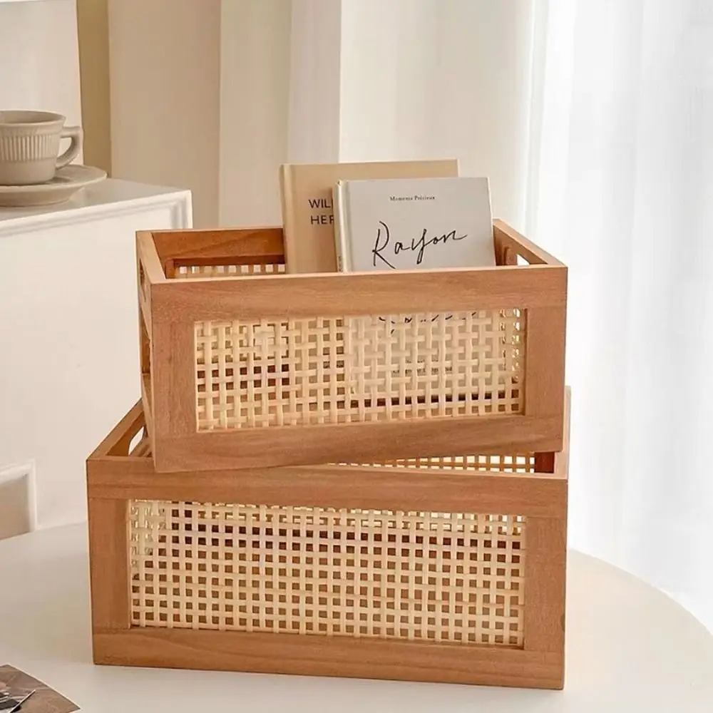 High Quality Retro Storage Box Rattan Multifunction Storage Basket Solid Wood Organizer Boxes Household
High Quality Retro Storage Box Rattan Multifunction Storage Basket Solid Wood Organizer Boxes Household