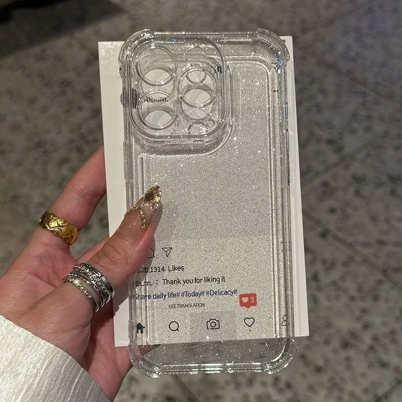 Glitter Bling Clear Case for iPhone 17 16 15 14 13 12 11 Pro Max XS X XR 16Plus Air 16E Silicone Soft Transparent Bumper Cover
Glitter Bling Clear Case for iPhone 17 16 15 14 13 12 11 Pro Max XS X XR 16Plus Air 16E Silicone Soft Transparent Bumper Cover
