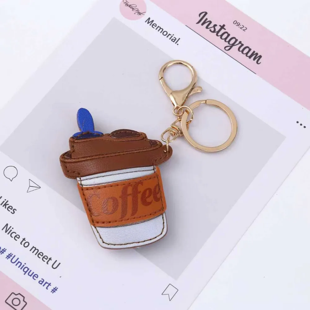 Multi-color Hanger Coffee Cup Leather Pendant DIY Candy Color Pu Keychain Creative Cartoon Bag Charm Car Keyring
Multi-color Hanger Coffee Cup Leather Pendant DIY Candy Color Pu Keychain Creative Cartoon Bag Charm Car Keyring