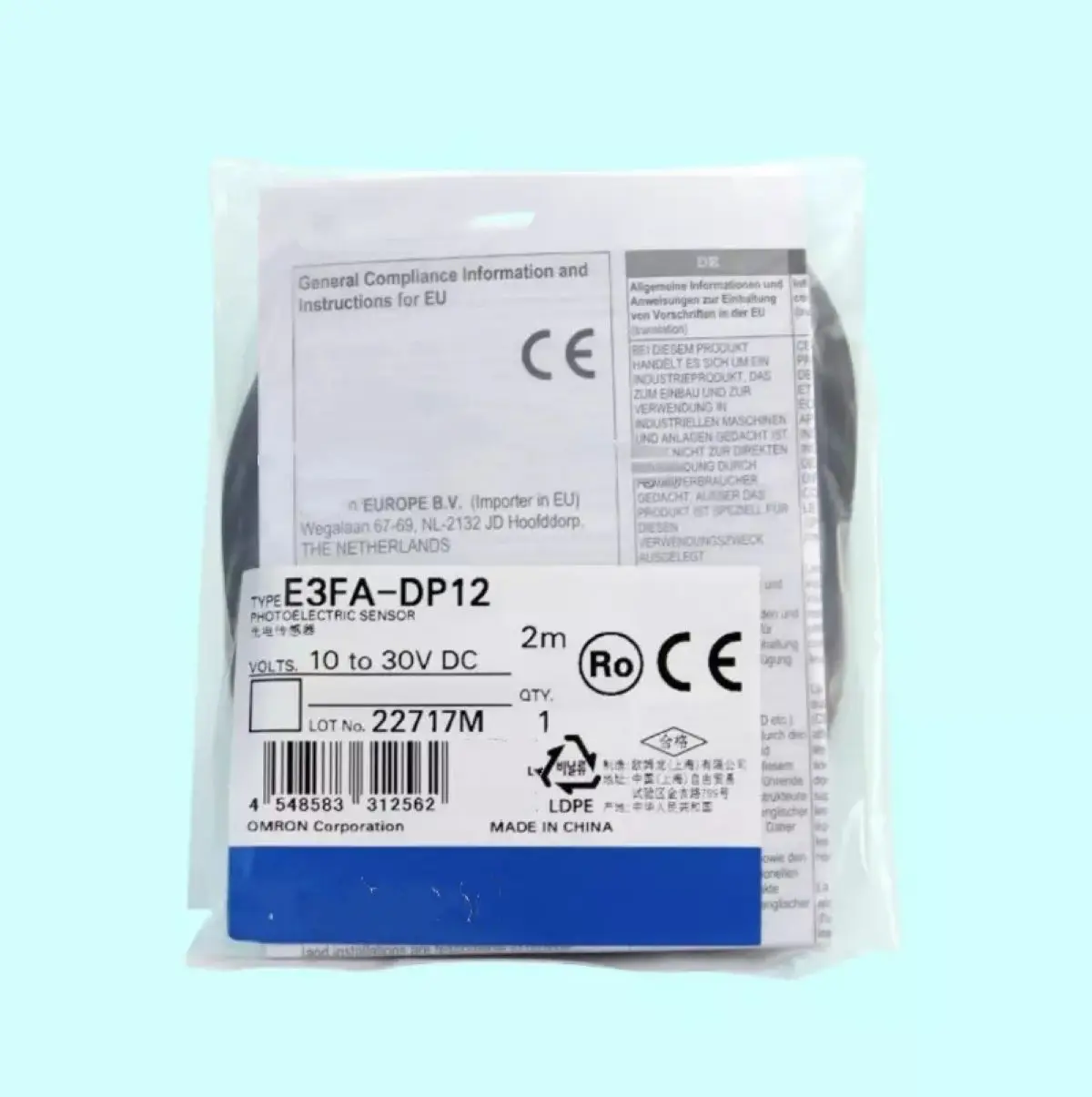 E3FA-DP12 2M BY OMS E3FA9026M Photoelectric sensor
E3FA-DP12 2M BY OMS E3FA9026M Photoelectric sensor