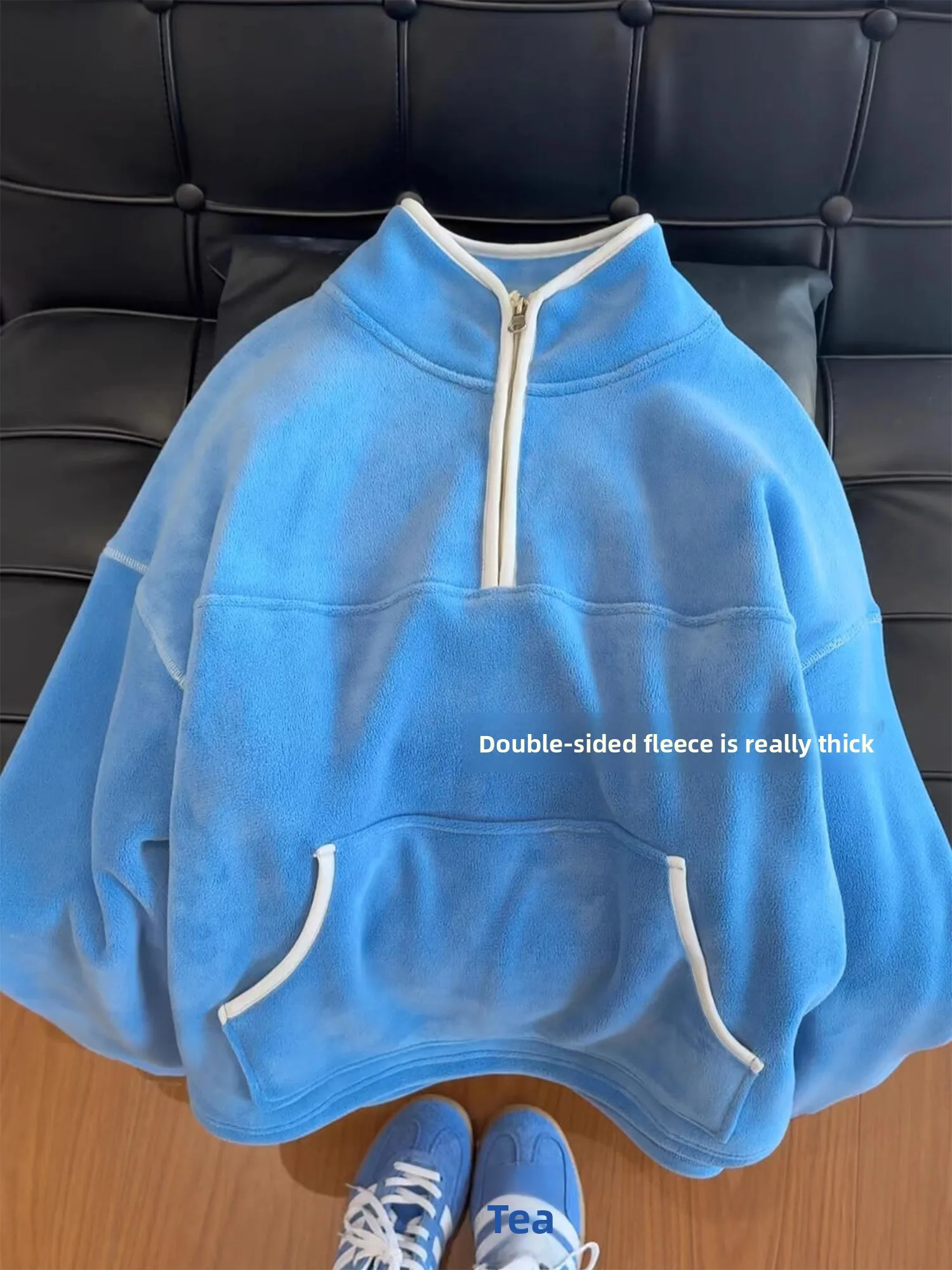 Double-Sided Fleece Loose Fit Hoodie Women's Autumn Winter Casual Top Zipper Stand Collar Outlet Big Brand Korean Style
Double-Sided Fleece Loose Fit Hoodie Women's Autumn Winter Casual Top Zipper Stand Collar Outlet Big Brand Korean Style