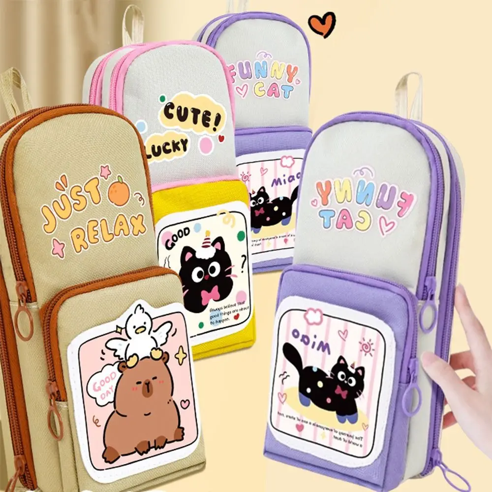 Friend Gift INS Capybara Pen Bag 3 Layer Zipper Cartoon Pencil Case Large Capacity Cute Stationery Storage Bag Office Supplies
Friend Gift INS Capybara Pen Bag 3 Layer Zipper Cartoon Pencil Case Large Capacity Cute Stationery Storage Bag Office Supplies