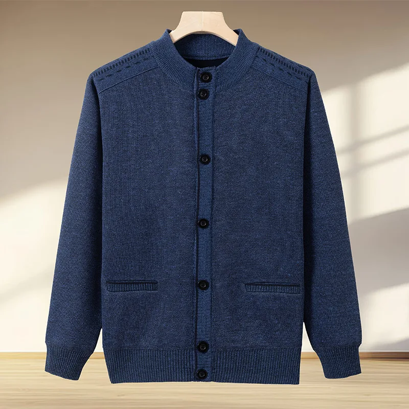 Autumn Winter Dad Clothes Men's Cardigan Sweater Elderly Men Clothes Wool Sweater
Autumn Winter Dad Clothes Men's Cardigan Sweater Elderly Men Clothes Wool Sweater