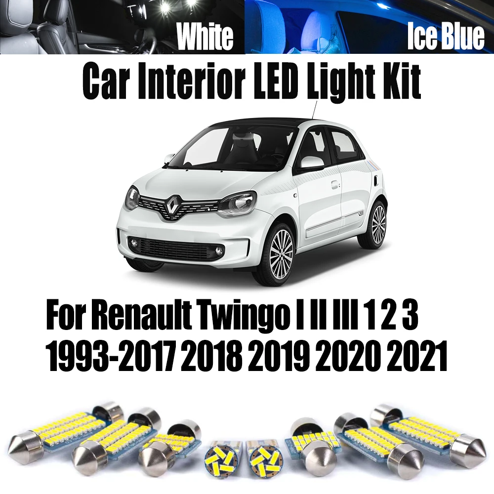 Canbus LED Interior Map Dome Trunk Light Kit For Renault Twingo I II III 1 2 3 1993-2017 2018 2019 2020 2021 Car Reading Bulbs
Canbus LED Interior Map Dome Trunk Light Kit For Renault Twingo I II III 1 2 3 1993-2017 2018 2019 2020 2021 Car Reading Bulbs