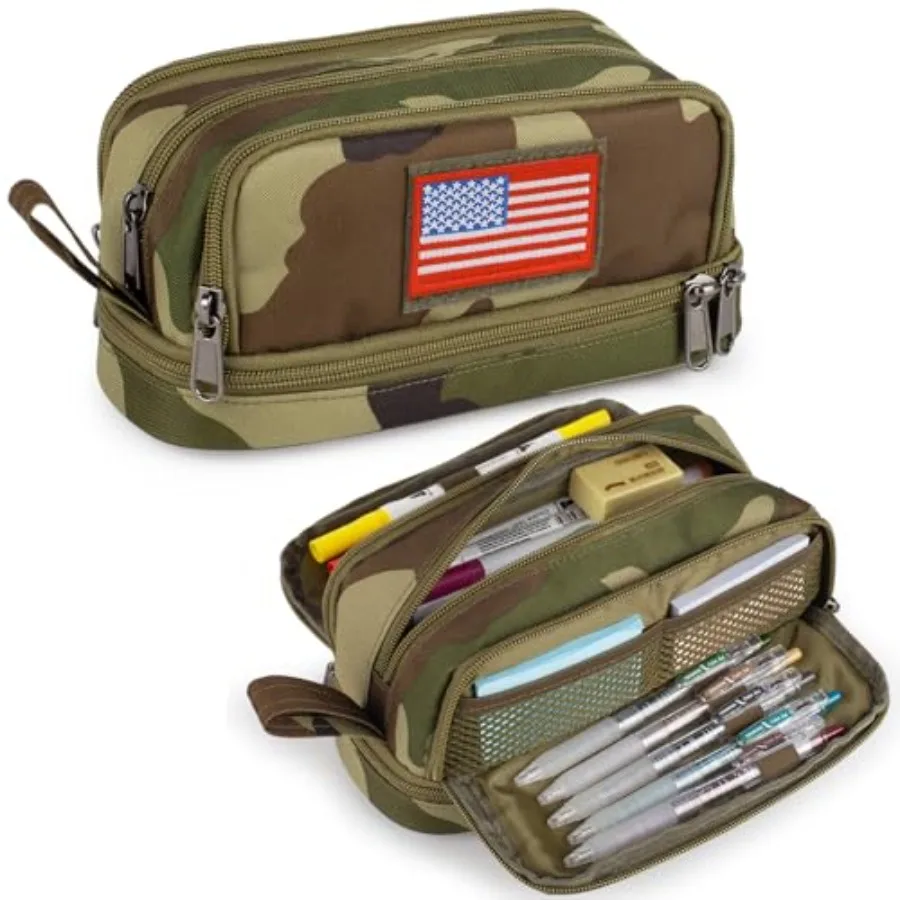 Tactical 4 Compartments Pencil Case for Boys, Big Canvas Pen Pouch Bag, Large Capacity Pen Box, Tool Bag for Middle School Coll
Tactical 4 Compartments Pencil Case for Boys, Big Canvas Pen Pouch Bag, Large Capacity Pen Box, Tool Bag for Middle School Coll
