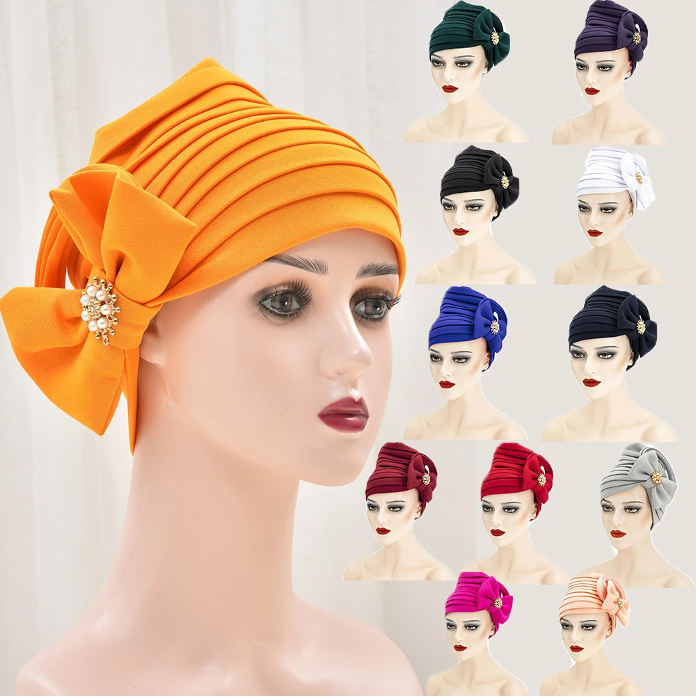 Muslim Women's Hat Stretching Strong Headscarf Hat Wrinkle Headscarf Cap Cancer Chemical Bow Pearl Hat Pleated Decoration Turkey
Muslim Women's Hat Stretching Strong Headscarf Hat Wrinkle Headscarf Cap Cancer Chemical Bow Pearl Hat Pleated Decoration Turkey