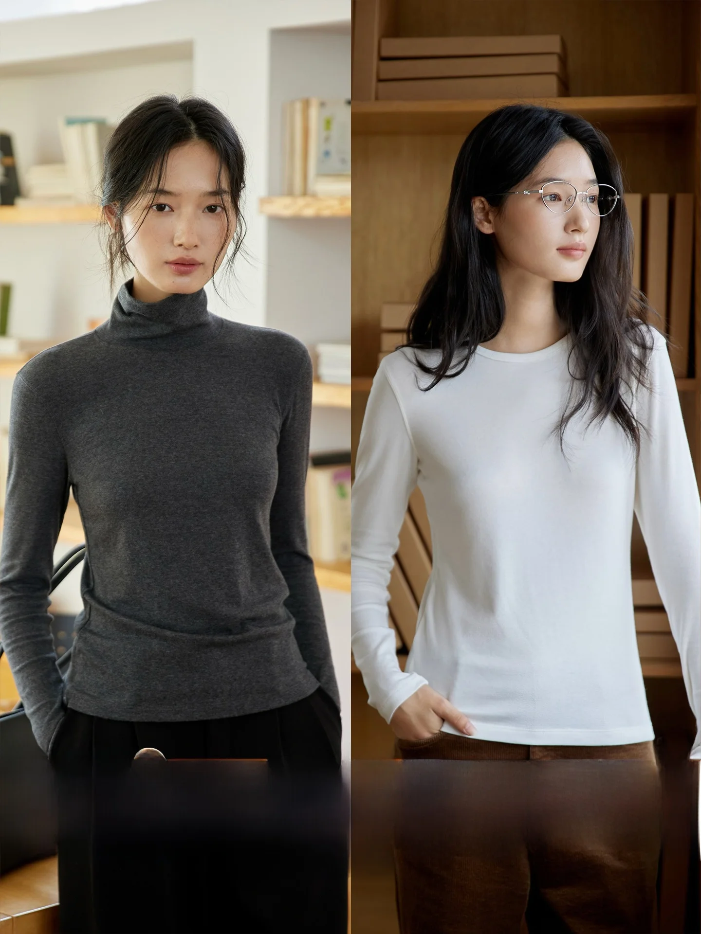 GINNKEE Pearl Camere Knitted Base irt hine Waable Casual Sle Slim Fit Long Sve High Collar een Fiber Women's Top
GINNKEE Pearl Camere Knitted Base irt hine Waable Casual Sle Slim Fit Long Sve High Collar een Fiber Women's Top